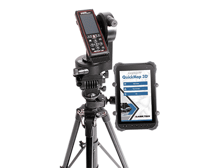 Laser Tech's TruPoint 300 forensic mapping system for crash reconstruction achieves±1 mm (±0.04 inches) distance accuracy.